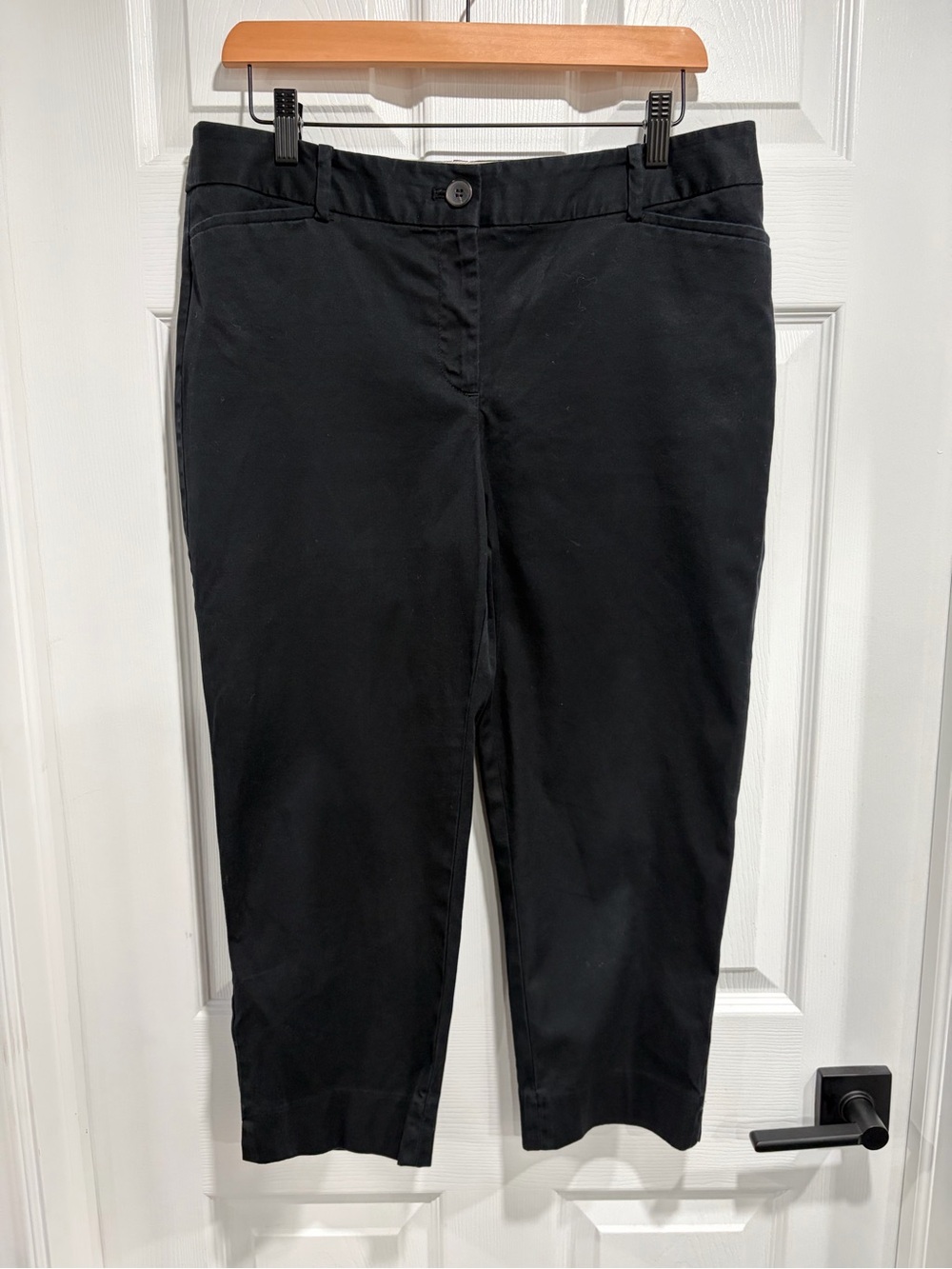Talbots Petites Classic Black The Perfect Crop Cropped Pants Cotton Blend